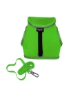 Çift Kilitli Sportif Kedi Köpek Göğüs Tasma Seti 30-38 cm Small Yeşil