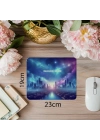 City Silüeti Üzerinde Imagine More Mousepad - 19x23 cm 2 mm Dikdörtgen İthal Baskılı Mouse Pad