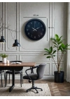 ® Classic Black Zarif 40 cm Metal Duvar Saati