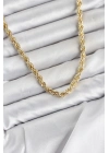 CM Burgu Model Gold Renk Pirinç 60 cm Kadın Kolye