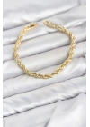 CM Burgu Model Gold Renk Pirinç Kadın Bileklik