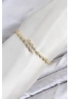 CM Damla Model Zirkon Taşlı VIP Seri Gold Renk Pirinç Kadın Bileklik