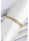 CM Geometrik Model Zirkon Taşlı VIP Seri Gold Renk Pirinç Kadın Bileklik