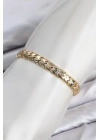 CM Kalın Yılan Model Zirkon Taşlı VIP Seri Gold Renk Pirinç Kadın Bileklik