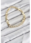 CM Kalp Model Zirkon Taşlı VIP Seri Gold Renk Pirinç Kadın Bileklik