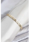 CM Model Zirkon Taşlı VIP Seri Gold Renk Pirinç Kadın Bileklik