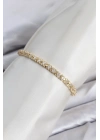 CM Model Zirkon Taşlı VIP Seri Gold Renk Pirinç Kadın Bileklik