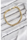 CM Singapur Model Zincir Gold Renk Kadın Bileklik