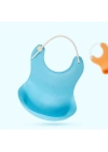 ®  Çocuk Bebek Mama Önlüğü Dökülme Engelleyici Bükülebilir Mavi