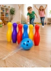 Çocuk Bowling Seti Renkli Top ve 6 Kuka İçeren Eğitici Oyun