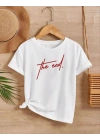 Çocuk   Baskılı T-Shirt - Beyaz