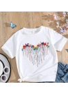 Çocuk   Baskılı T-Shirt - Beyaz