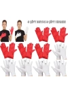 Çocuk Gösteri Eldiven Seti – 5 Çift Beyaz & 5 Çift Kırmızı