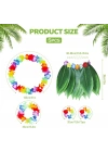 Çocuk Hawaii Kostüm Seti - Yaprak Etek & Hawaii Set - 5 Parça