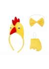 Çocuk Horoz Tavuk Kostüm Seti 3 Parça (taç + Papyon + Kuyruk)