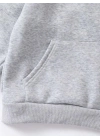 Çocuk   Kapüşonlu Kedicik Baskılı Pamuklu Sweatshirt - Gri