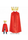 Çocuk Kral Pelerini ve Kral Tacı Kostüm Seti
