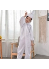Çocuk Tavşan Kostümü Beyaz Renk 6-7 Yaş 120 Cm