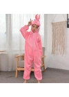 Çocuk Tavşan Kostümü Pembe Renk 4-5 Yaş 100 Cm
