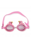 Çocuk Yüzücü Gözlüğü Silikon Taşıma Çantalı Pembe Kuğu - 9014