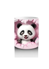 Çocuklara Sütü Sevdiren Duvarı Delip Bakan Neşeli Panda Kupa Bardak