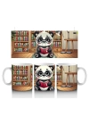 Çocuklara Sütü Sevdiren Kitap Okuyan Sevimli Panda Desenli Kupa Bardak