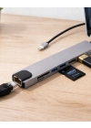 Çok Fonksiyonlu Type C Hub USB HDMI Ethernet Kart Okuyucu