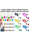 ÇOK SATAN 12 Parça Renkli Disko Toplu Retro Parti Seti – 6 Kolye + 6 Gözlük