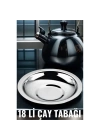 ÇOK SATAN 18 li Metal Çay Tabağı Veneta Design Seti