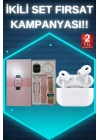 ÇOK SATAN 3 Kordonlu Pembe Amoled Ekran Akıllı Saat ve Yeni Nesil Pro Kablosuz Bluetooth Kulaklık ANC/ENC