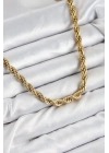 ÇOK SATAN 316L Çelik Burgu Model Gold Renk Kadın Kolye