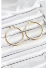 ÇOK SATAN 316L Çelik Gold Renk 35 mm Halka Kadın Küpe