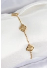 ÇOK SATAN 316L Çelik Gold Renk Yonca Kadın Bileklik