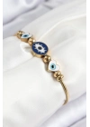 ÇOK SATAN 316L Çelik Göz Charm Model Gold Renk Kadın Bileklik