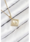 ÇOK SATAN 316L Çelik Zirkon Taşlı Yıldız Model Gold Renk Kadın Kolye