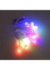 ÇOK SATAN 3m 20 Led Beyaz Top RGB ışık Pilli 2 Kademeli