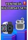 ÇOK SATAN 3.Nesil TWS Bluetooth Kulaklık ve Dokunmatik Ekran Akıllı Saat Sesli Görüşme