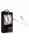 ÇOK SATAN 45w Usb-c Lightning Işıklı Şeffaf Kablo Hızlı Şarj, Dayanıklı Tasarım, İphone Ve İpad Uyumlu
