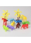 ÇOK SATAN 669 Toy Play 12 Parça Renkli Mini Vahşi Hayvanlar Figür Seti 4-6 cm