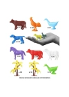 ÇOK SATAN 676 Toy Play 12 Parça Renkli Mini Çiftlik Hayvanları Figür Seti 4-6 cm