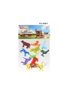 ÇOK SATAN 676 Toy Play 12 Parça Renkli Mini Çiftlik Hayvanları Figür Seti 4-6 cm