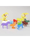 ÇOK SATAN 676 Toy Play 12 Parça Renkli Mini Çiftlik Hayvanları Figür Seti 4-6 cm