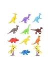 ÇOK SATAN 683 Toy Play 12 Parça Renkli Mini Dinozor Figür Seti 4-6 cm