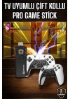 ÇOK SATAN 8K Android TV Gme Stick Video Oyun Konsolu Aile Retro 35000 Oyunlu Çift Kollu