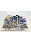 ÇOK SATAN Ahşap İstanbul Temalı Magnet Alk4599