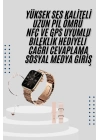 ÇOK SATAN Akıllı Saat 3 Kordonlu Ve Aksesuarlı Bayanlar Için Şık Rose renk
