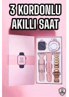 ÇOK SATAN Akıllı Saat Amoled Ekran 3 Kordonlu Aksesuar Hediyeli Sesli Görüşme