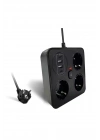 ÇOK SATAN Akım Korumalı Anahtarlı Priz - 3x Priz - 2x Usb - 2x Type-c - 2 Mt Kablo Hızlı Şarj Özellikli Siyah