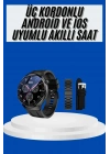 ÇOK SATAN Amoled Ekran Akıllı Saat Üç Kordonlu İOS Android Uyumlu