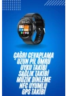 ÇOK SATAN Amoled Ekran Metal Deri Silikon Kordonlu Uyku ve Sağlık Takibi
